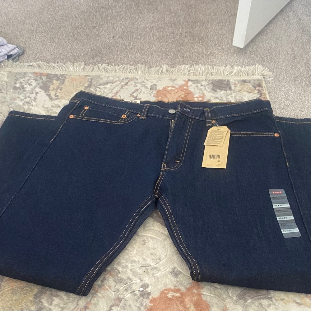 Levi Men's Dark Blue Relaxed Jeans